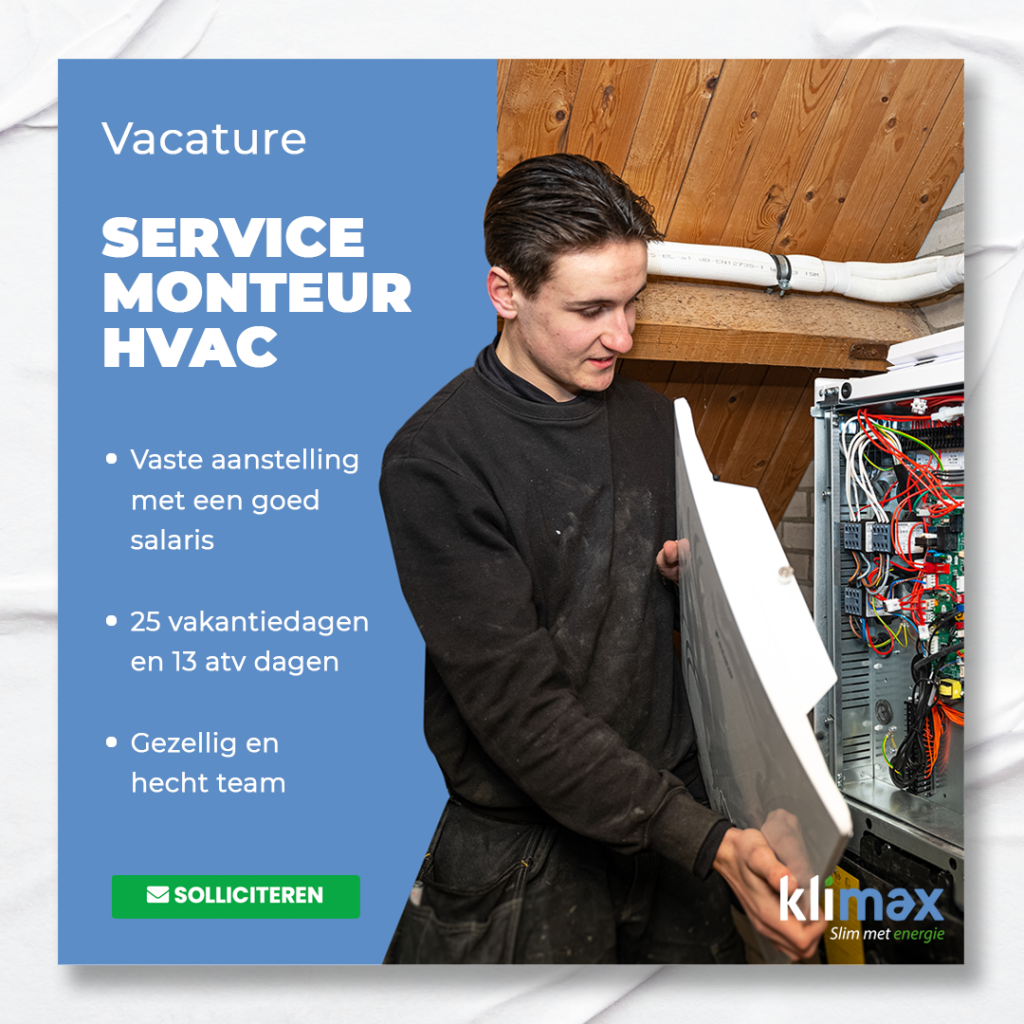Servicemonteur HVAC, SERVICEMONTEUR HVAC – Werken bij