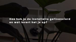 financiering warmtepomp